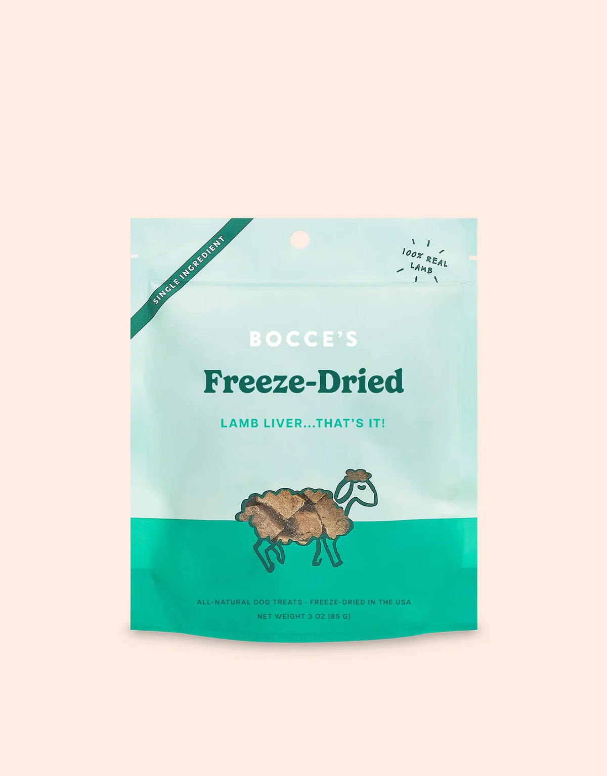 Bocce's Bakery Lamb Liver Beef Freeze Dried 3oz